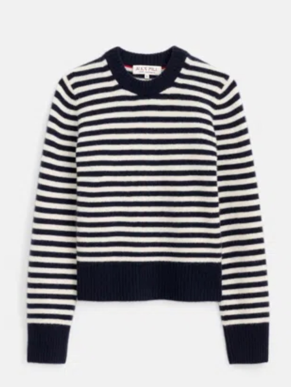 Alex Mill Navy and White Striped Crewneck Sweater